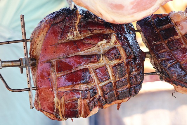 spit roast, roast pork, rotisserie, ham, roast ham, ham spit roast, rind, grilling, pork roast, grill, flesh, pig, food, yummy, piece of meat, culinary delight, enjoyment, specialty, charcoal grill, rotate, pike, gourmet, crispy, ham, ham, ham, ham, ham