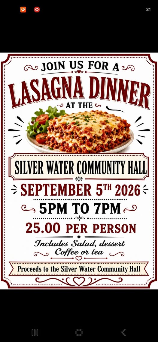 asagna Dinner Silver Water