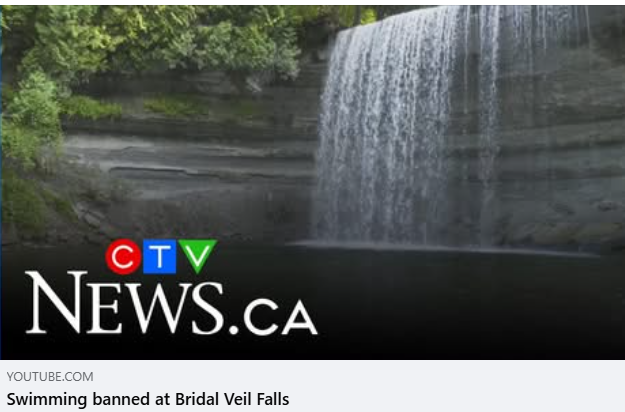 Going into water banned at Bridalveil falls (not just swimming)