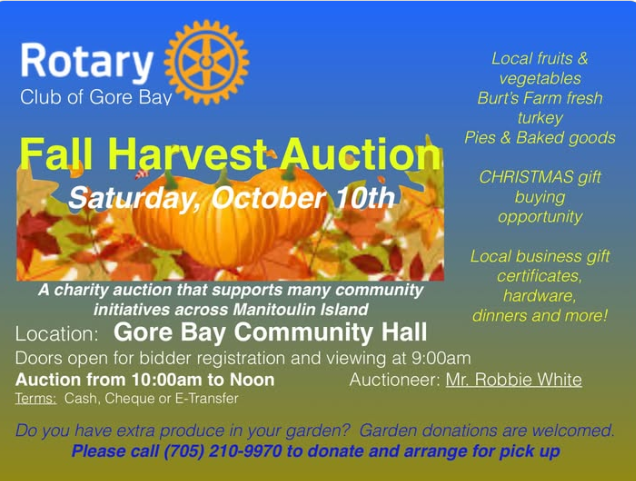 Gore Bay Rotary Club Harvest Auction
